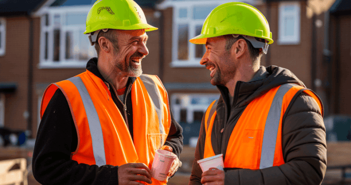 Builders talking
